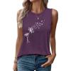 imageSleeveless Tank Tops for Women 2025 Summer Casual Blouses Graphic Tees Loose Fit Crewneck Vacation Outfits ShirtsPattern11