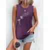 imageSleeveless Tank Tops for Women 2025 Summer Casual Blouses Graphic Tees Loose Fit Crewneck Vacation Outfits ShirtsPattern11