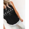 imageSleeveless Tank Tops for Women 2025 Summer Casual Blouses Graphic Tees Loose Fit Crewneck Vacation Outfits ShirtsPattern12