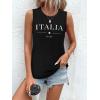 imageSleeveless Tank Tops for Women 2025 Summer Casual Blouses Graphic Tees Loose Fit Crewneck Vacation Outfits ShirtsPattern12
