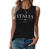 imageSleeveless Tank Tops for Women 2025 Summer Casual Blouses Graphic Tees Loose Fit Crewneck Vacation Outfits ShirtsPattern12