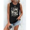 imageSleeveless Tank Tops for Women 2025 Summer Casual Blouses Graphic Tees Loose Fit Crewneck Vacation Outfits ShirtsPattern14