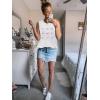 imageSleeveless Tank Tops for Women 2025 Summer Casual Blouses Graphic Tees Loose Fit Crewneck Vacation Outfits ShirtsPattern15