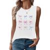 imageSleeveless Tank Tops for Women 2025 Summer Casual Blouses Graphic Tees Loose Fit Crewneck Vacation Outfits ShirtsPattern15