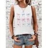 imageSleeveless Tank Tops for Women 2025 Summer Casual Blouses Graphic Tees Loose Fit Crewneck Vacation Outfits ShirtsPattern15