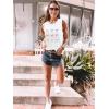imageSleeveless Tank Tops for Women 2025 Summer Casual Blouses Graphic Tees Loose Fit Crewneck Vacation Outfits ShirtsPattern15
