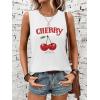 imageSleeveless Tank Tops for Women 2025 Summer Casual Blouses Graphic Tees Loose Fit Crewneck Vacation Outfits ShirtsPattern16