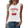 imageSleeveless Tank Tops for Women 2025 Summer Casual Blouses Graphic Tees Loose Fit Crewneck Vacation Outfits ShirtsPattern16