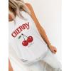 imageSleeveless Tank Tops for Women 2025 Summer Casual Blouses Graphic Tees Loose Fit Crewneck Vacation Outfits ShirtsPattern16