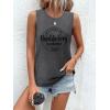 imageSleeveless Tank Tops for Women 2025 Summer Casual Blouses Graphic Tees Loose Fit Crewneck Vacation Outfits ShirtsPattern17