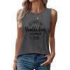 imageSleeveless Tank Tops for Women 2025 Summer Casual Blouses Graphic Tees Loose Fit Crewneck Vacation Outfits ShirtsPattern17