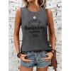 imageSleeveless Tank Tops for Women 2025 Summer Casual Blouses Graphic Tees Loose Fit Crewneck Vacation Outfits ShirtsPattern17