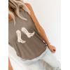 imageSleeveless Tank Tops for Women 2025 Summer Casual Blouses Graphic Tees Loose Fit Crewneck Vacation Outfits ShirtsPattern19