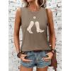 imageSleeveless Tank Tops for Women 2025 Summer Casual Blouses Graphic Tees Loose Fit Crewneck Vacation Outfits ShirtsPattern19