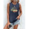 imageSleeveless Tank Tops for Women 2025 Summer Casual Blouses Graphic Tees Loose Fit Crewneck Vacation Outfits ShirtsPattern2