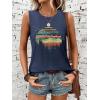 imageSleeveless Tank Tops for Women 2025 Summer Casual Blouses Graphic Tees Loose Fit Crewneck Vacation Outfits ShirtsPattern2