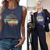 imageSleeveless Tank Tops for Women 2025 Summer Casual Blouses Graphic Tees Loose Fit Crewneck Vacation Outfits ShirtsPattern2