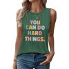 imageSleeveless Tank Tops for Women 2025 Summer Casual Blouses Graphic Tees Loose Fit Crewneck Vacation Outfits ShirtsPattern4