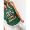imageSleeveless Tank Tops for Women 2025 Summer Casual Blouses Graphic Tees Loose Fit Crewneck Vacation Outfits ShirtsPattern4