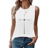 imageSleeveless Tank Tops for Women 2025 Summer Casual Blouses Graphic Tees Loose Fit Crewneck Vacation Outfits ShirtsPattern5