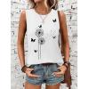 imageSleeveless Tank Tops for Women 2025 Summer Casual Blouses Graphic Tees Loose Fit Crewneck Vacation Outfits ShirtsPattern7