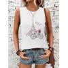 imageSleeveless Tank Tops for Women 2025 Summer Casual Blouses Graphic Tees Loose Fit Crewneck Vacation Outfits ShirtsPattern8