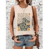 imageSleeveless Tank Tops for Women 2025 Summer Casual Blouses Graphic Tees Loose Fit Crewneck Vacation Outfits ShirtsPattern9