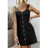 imageSummer Dresses for Women 2025 Sleeveless Floral Boho Swimsuit Cover Ups Casual Button Beach Vacation Tank SundressesBlack