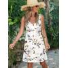 imageSummer Dresses for Women 2025 Sleeveless Floral Boho Swimsuit Cover Ups Casual Button Beach Vacation Tank SundressesPattern1