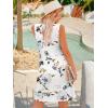 imageSummer Dresses for Women 2025 Sleeveless Floral Boho Swimsuit Cover Ups Casual Button Beach Vacation Tank SundressesPattern1