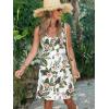 imageSummer Dresses for Women 2025 Sleeveless Floral Boho Swimsuit Cover Ups Casual Button Beach Vacation Tank SundressesPattern11