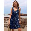imageSummer Dresses for Women 2025 Sleeveless Floral Boho Swimsuit Cover Ups Casual Button Beach Vacation Tank SundressesPattern12