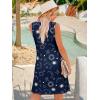 imageSummer Dresses for Women 2025 Sleeveless Floral Boho Swimsuit Cover Ups Casual Button Beach Vacation Tank SundressesPattern12
