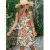 imageSummer Dresses for Women 2025 Sleeveless Floral Boho Swimsuit Cover Ups Casual Button Beach Vacation Tank SundressesPattern2