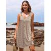 imageSummer Dresses for Women 2025 Sleeveless Floral Boho Swimsuit Cover Ups Casual Button Beach Vacation Tank SundressesPattern3