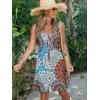 imageSummer Dresses for Women 2025 Sleeveless Floral Boho Swimsuit Cover Ups Casual Button Beach Vacation Tank SundressesPattern4