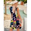 imageSummer Dresses for Women 2025 Sleeveless Floral Boho Swimsuit Cover Ups Casual Button Beach Vacation Tank SundressesPattern6