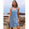 imageSummer Dresses for Women 2025 Sleeveless Floral Boho Swimsuit Cover Ups Casual Button Beach Vacation Tank SundressesPattern7