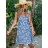 imageSummer Dresses for Women 2025 Sleeveless Floral Boho Swimsuit Cover Ups Casual Button Beach Vacation Tank SundressesPattern7