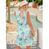 imageSummer Dresses for Women 2025 Sleeveless Floral Boho Swimsuit Cover Ups Casual Button Beach Vacation Tank SundressesPattern8