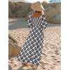 imageWomen Boho Maxi Dresses Summer 2025 Puff Sleeve Square Neck Smocked Aline Casual Ruffle Tiered Flowy Beach Long Dress PocketLight Blue