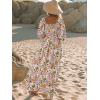 imageWomen Boho Maxi Dresses Summer 2025 Puff Sleeve Square Neck Smocked Aline Casual Ruffle Tiered Flowy Beach Long Dress PocketMulti