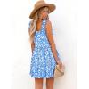 imageWomens Floral Summer Mini Dresses Ruffle Straps Boho Tiered Babydoll Tank Sundress Beach Vacation Short DressesPattern1