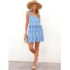imageWomens Floral Summer Mini Dresses Ruffle Straps Boho Tiered Babydoll Tank Sundress Beach Vacation Short DressesPattern1