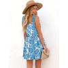 imageWomens Floral Summer Mini Dresses Ruffle Straps Boho Tiered Babydoll Tank Sundress Beach Vacation Short DressesPattern3