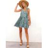 imageWomens Floral Summer Mini Dresses Ruffle Straps Boho Tiered Babydoll Tank Sundress Beach Vacation Short DressesPattern4