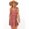 imageWomens Floral Summer Mini Dresses Ruffle Straps Boho Tiered Babydoll Tank Sundress Beach Vacation Short DressesPattern5