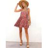 imageWomens Floral Summer Mini Dresses Ruffle Straps Boho Tiered Babydoll Tank Sundress Beach Vacation Short DressesPattern5