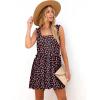 imageWomens Floral Summer Mini Dresses Ruffle Straps Boho Tiered Babydoll Tank Sundress Beach Vacation Short DressesPattern6