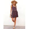 imageWomens Floral Summer Mini Dresses Ruffle Straps Boho Tiered Babydoll Tank Sundress Beach Vacation Short DressesPattern6